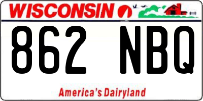 WI license plate 862NBQ