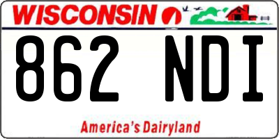 WI license plate 862NDI