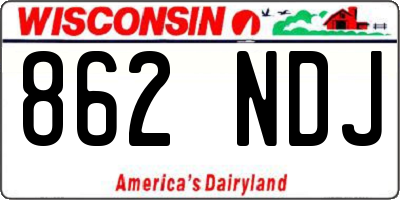 WI license plate 862NDJ