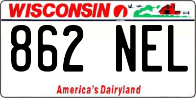 WI license plate 862NEL