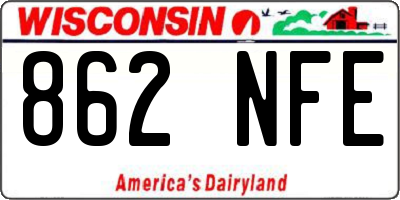 WI license plate 862NFE
