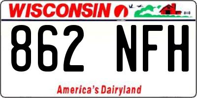 WI license plate 862NFH