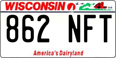 WI license plate 862NFT
