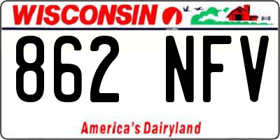 WI license plate 862NFV