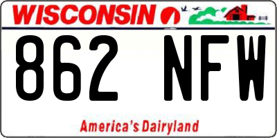 WI license plate 862NFW