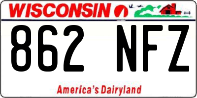 WI license plate 862NFZ