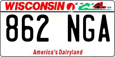 WI license plate 862NGA