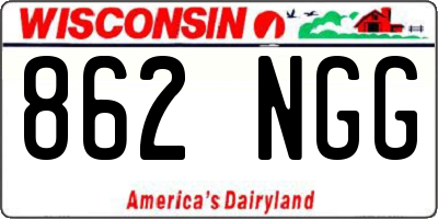 WI license plate 862NGG