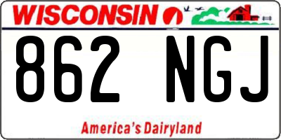 WI license plate 862NGJ
