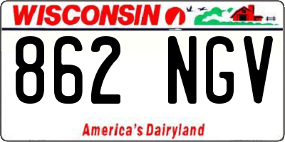 WI license plate 862NGV