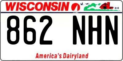 WI license plate 862NHN