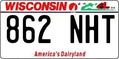 WI license plate 862NHT