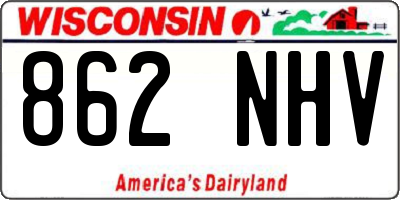 WI license plate 862NHV