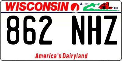 WI license plate 862NHZ