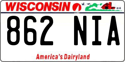 WI license plate 862NIA