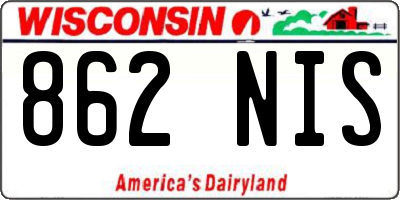 WI license plate 862NIS