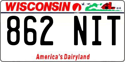 WI license plate 862NIT