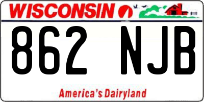 WI license plate 862NJB
