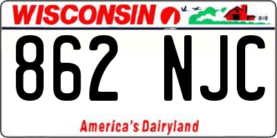 WI license plate 862NJC
