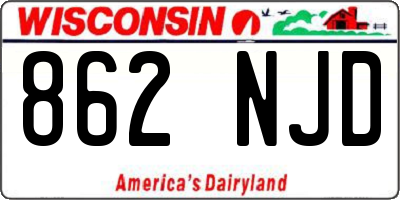 WI license plate 862NJD