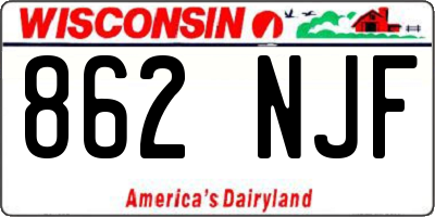 WI license plate 862NJF