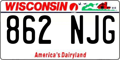 WI license plate 862NJG