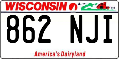 WI license plate 862NJI