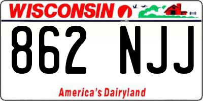 WI license plate 862NJJ