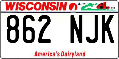 WI license plate 862NJK