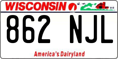 WI license plate 862NJL