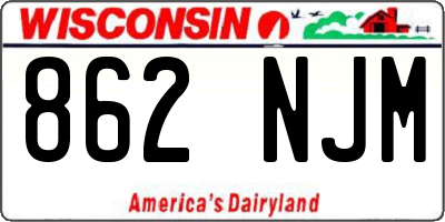 WI license plate 862NJM