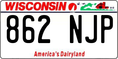 WI license plate 862NJP