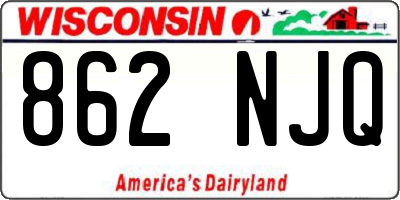 WI license plate 862NJQ