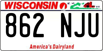 WI license plate 862NJU