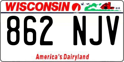 WI license plate 862NJV