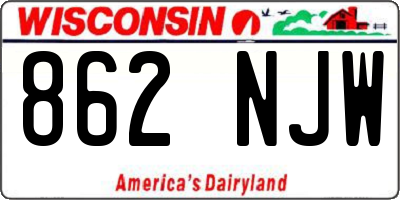 WI license plate 862NJW