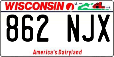 WI license plate 862NJX