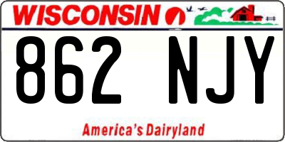 WI license plate 862NJY