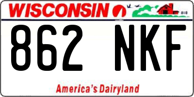 WI license plate 862NKF
