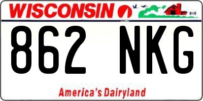 WI license plate 862NKG