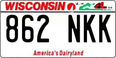 WI license plate 862NKK