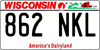 WI license plate 862NKL