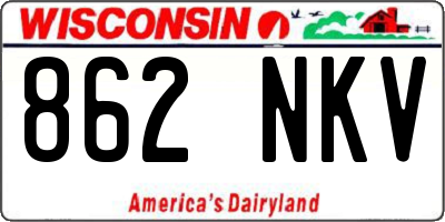 WI license plate 862NKV