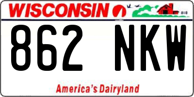 WI license plate 862NKW