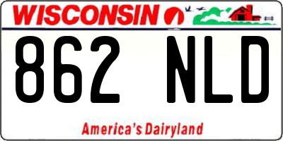 WI license plate 862NLD