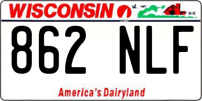 WI license plate 862NLF