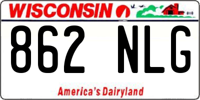 WI license plate 862NLG