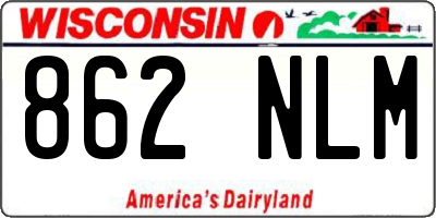 WI license plate 862NLM