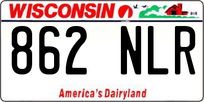 WI license plate 862NLR