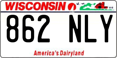 WI license plate 862NLY